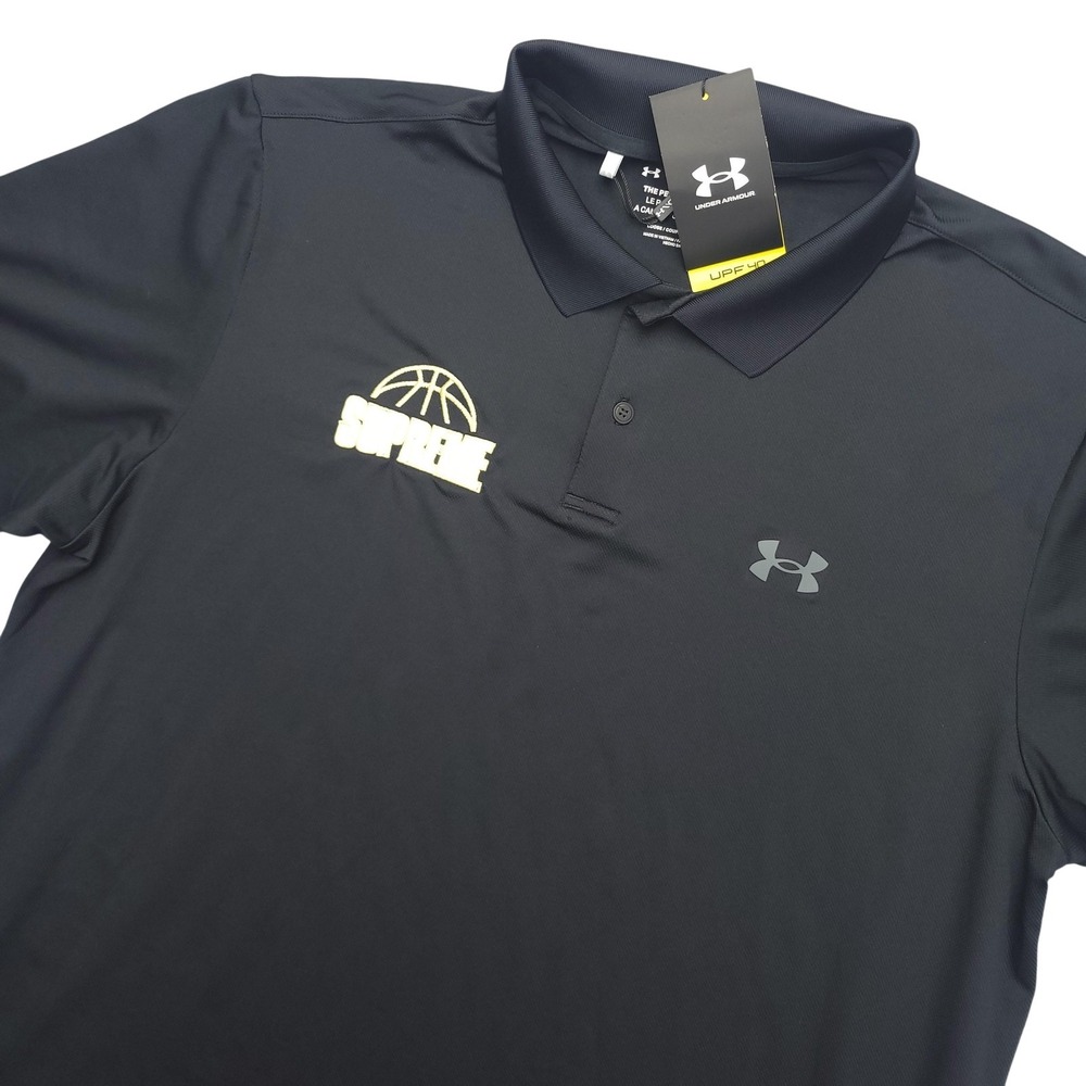 Under Armour‎ Performance 3.0 Polo Shirt Mens XL Black Golf Supreme Basketball